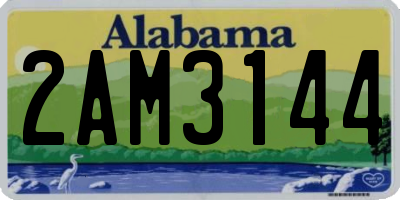 AL license plate 2AM3144