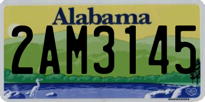 AL license plate 2AM3145