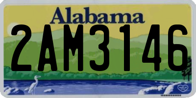 AL license plate 2AM3146
