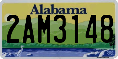 AL license plate 2AM3148