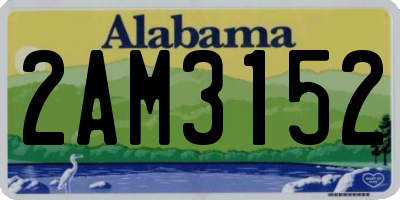 AL license plate 2AM3152