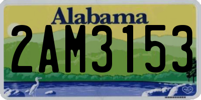 AL license plate 2AM3153