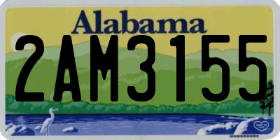 AL license plate 2AM3155