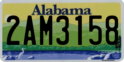 AL license plate 2AM3158