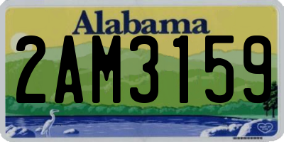 AL license plate 2AM3159