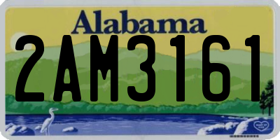 AL license plate 2AM3161