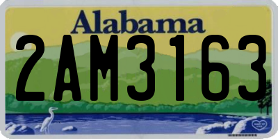 AL license plate 2AM3163