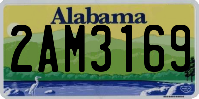 AL license plate 2AM3169