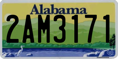 AL license plate 2AM3171