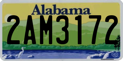 AL license plate 2AM3172