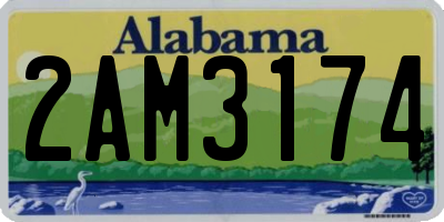 AL license plate 2AM3174