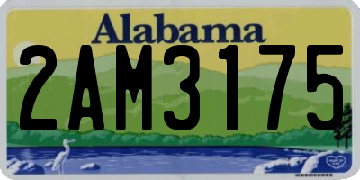 AL license plate 2AM3175