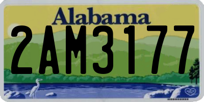 AL license plate 2AM3177