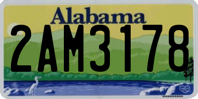 AL license plate 2AM3178