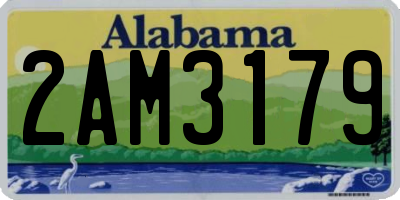 AL license plate 2AM3179