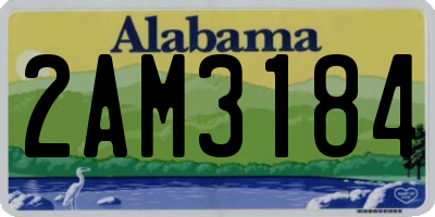 AL license plate 2AM3184