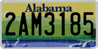 AL license plate 2AM3185