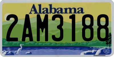 AL license plate 2AM3188