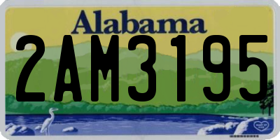 AL license plate 2AM3195