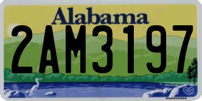 AL license plate 2AM3197