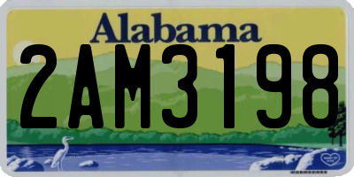 AL license plate 2AM3198