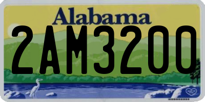 AL license plate 2AM3200