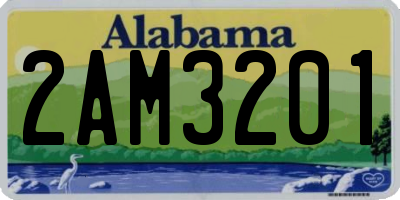 AL license plate 2AM3201