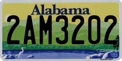 AL license plate 2AM3202