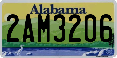 AL license plate 2AM3206