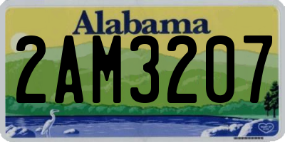 AL license plate 2AM3207