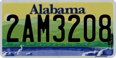 AL license plate 2AM3208