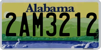AL license plate 2AM3212