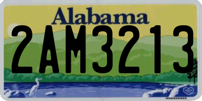 AL license plate 2AM3213