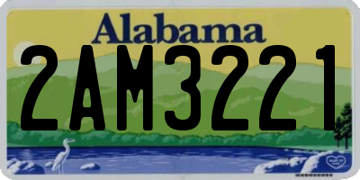 AL license plate 2AM3221