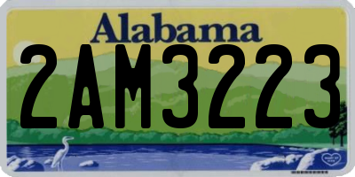 AL license plate 2AM3223