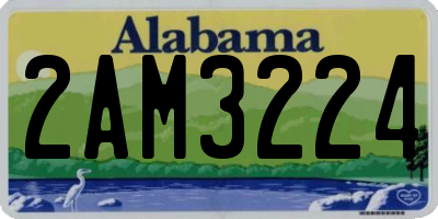 AL license plate 2AM3224