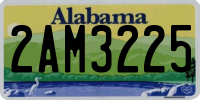 AL license plate 2AM3225
