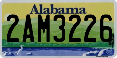 AL license plate 2AM3226