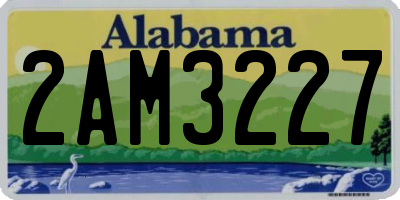 AL license plate 2AM3227