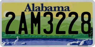 AL license plate 2AM3228