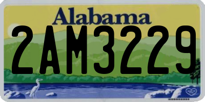 AL license plate 2AM3229