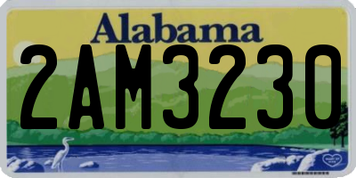 AL license plate 2AM3230