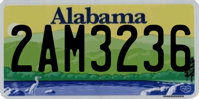 AL license plate 2AM3236