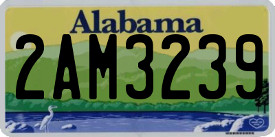 AL license plate 2AM3239