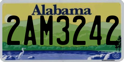 AL license plate 2AM3242