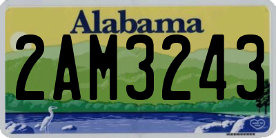 AL license plate 2AM3243