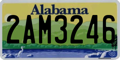 AL license plate 2AM3246