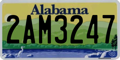 AL license plate 2AM3247