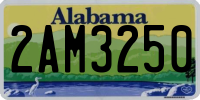 AL license plate 2AM3250