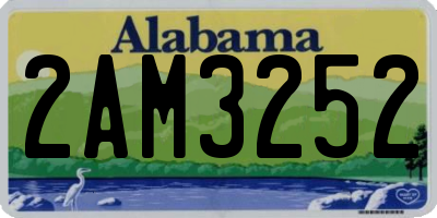 AL license plate 2AM3252